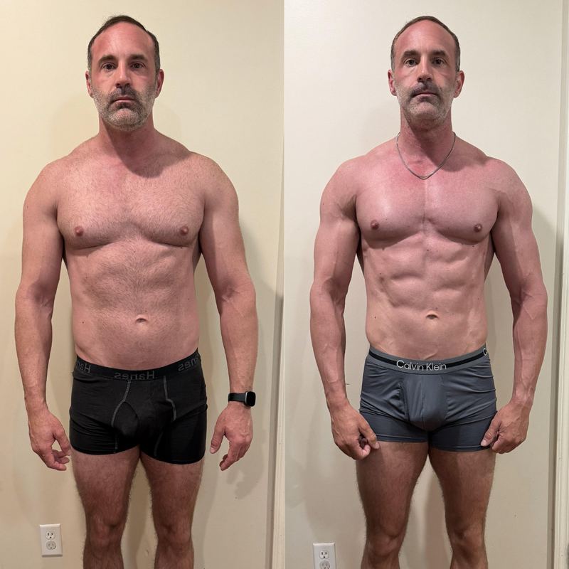 Clay before and after